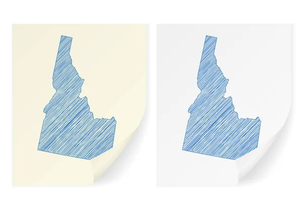 Carte Idaho scribble — Image vectorielle