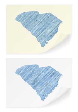 Güney Carolina karalama harita