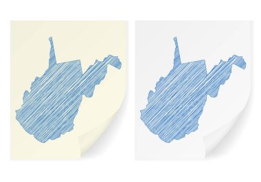 Batı Virginia karalama harita