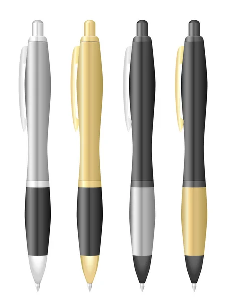 Ensemble stylo bille — Image vectorielle