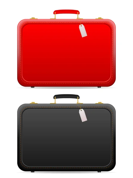 Travel suitcase on white — Stock Vector