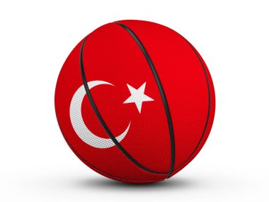 Basketbol topu Türkiye bayrağı