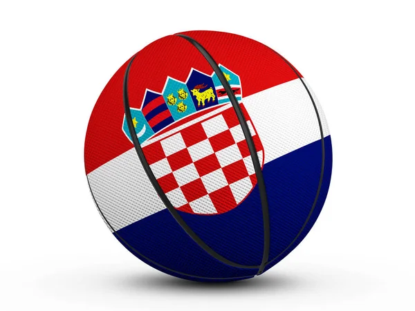 Basketball ball Croatia flag — Stock Photo, Image