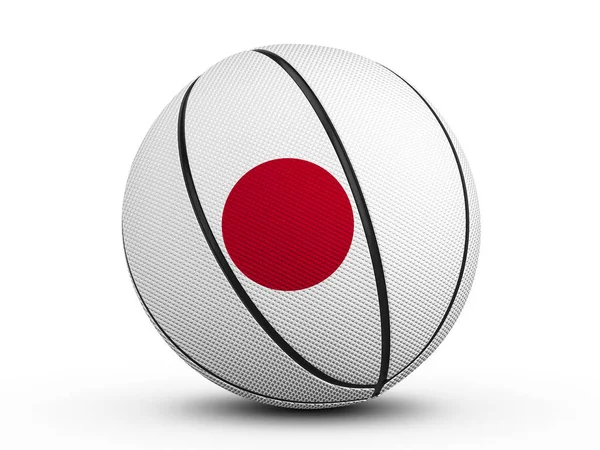 Μπάλα μπάσκετ σημαία Ιαπωνίας — Φωτογραφία Αρχείου