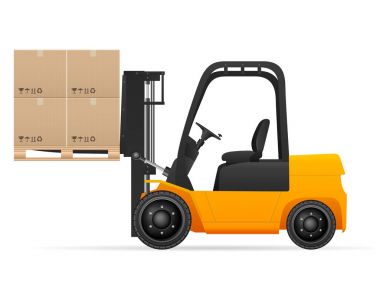 Karton kutuları ile forklift
