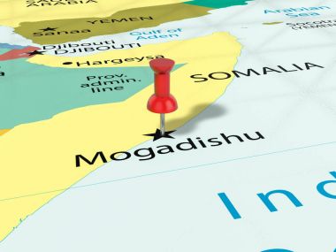 Raptiye Mogadişu harita üzerinde