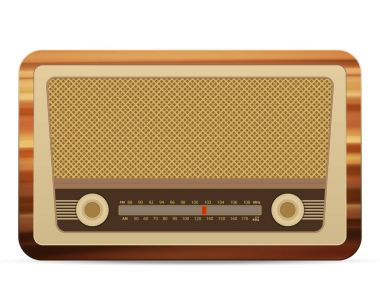 Radyo beyaz retro