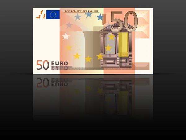 Billete de 50 euros — Vector de stock