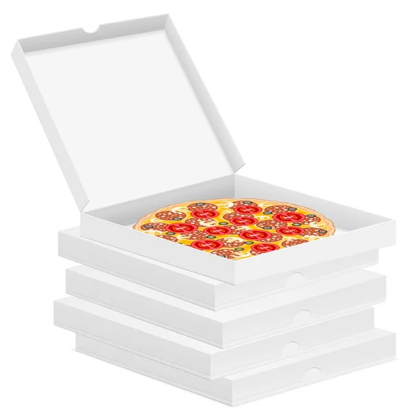 Pizza in box — Stock Vector