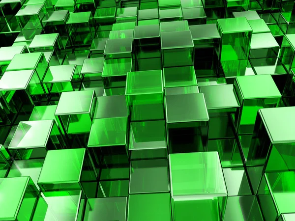 soyut yeşil küpleri arka plan