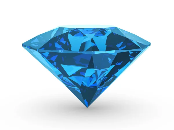 Diamond blue on white — Stock Photo, Image