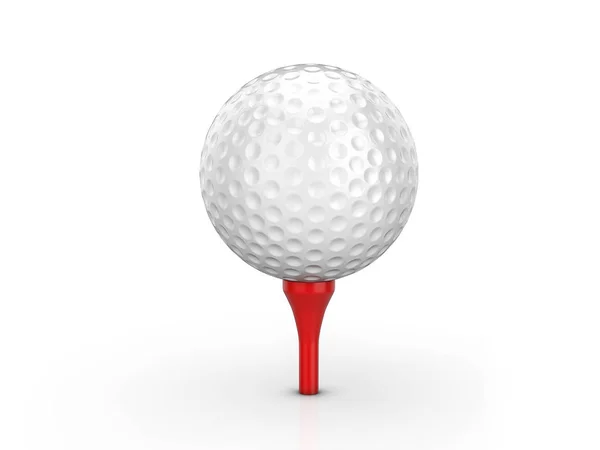 Golfboll och tee — Stockfoto