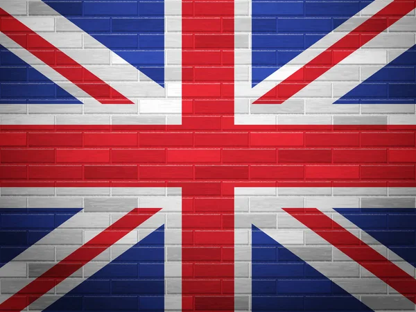 Brick wall UK flag — Stock Vector