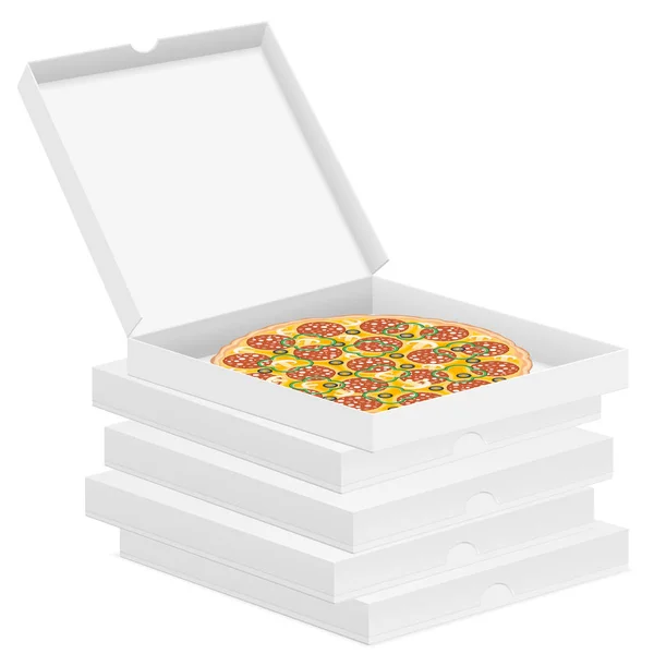Pizza i rutan — Stock vektor