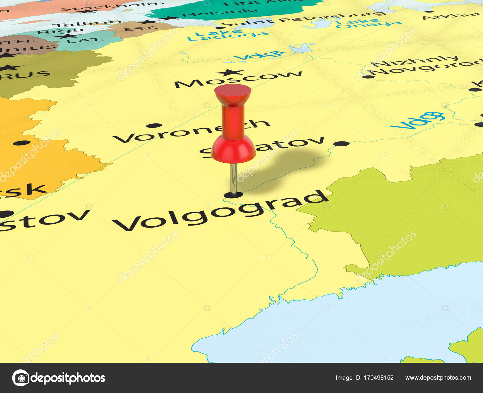 volgograd karta Kartnålen på Volgograd karta — Stockfotografi © julydfg #170498152 volgograd karta