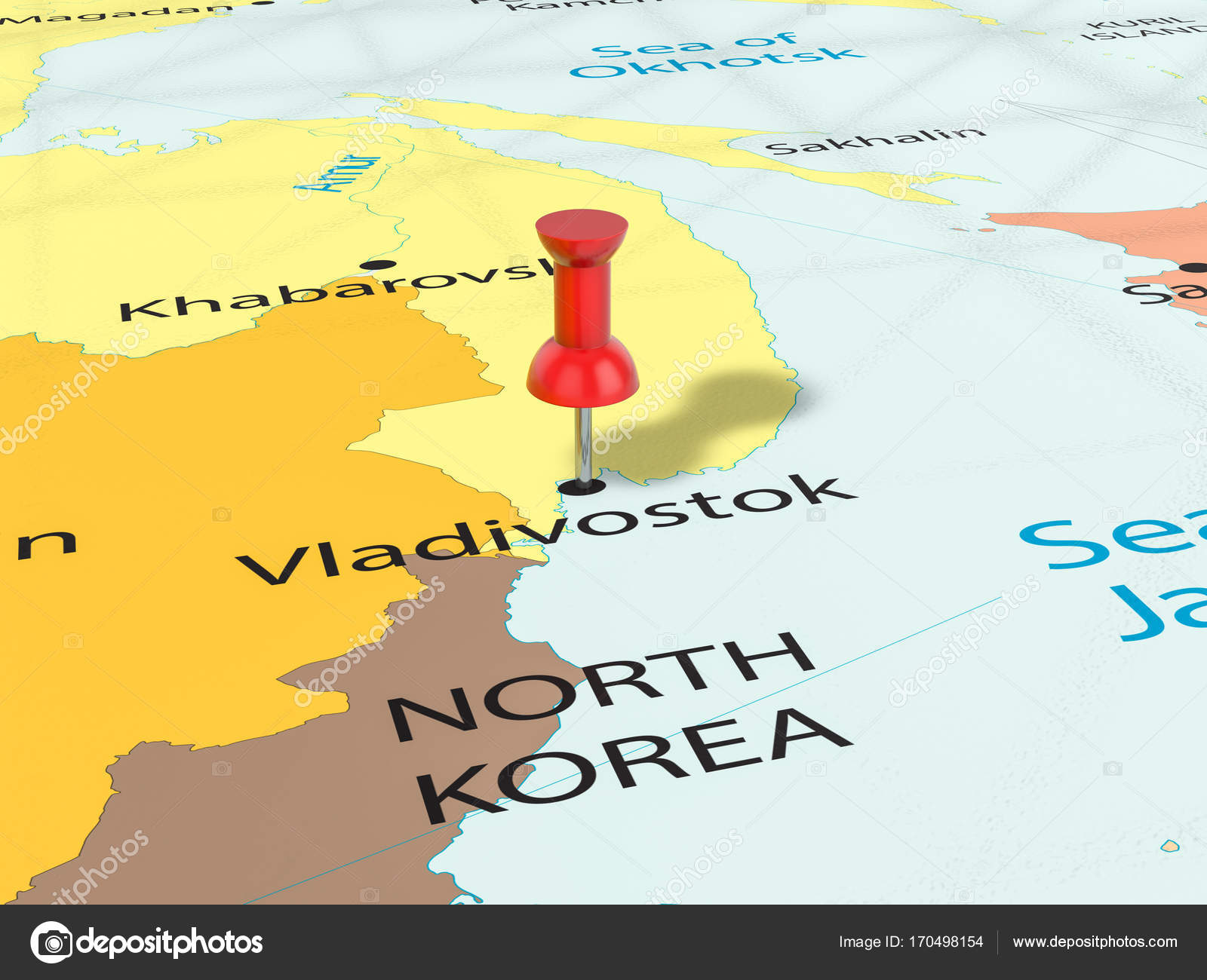 Vector map Vladivostok