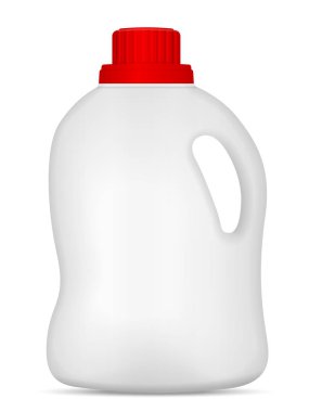 Deterjan şişesi üzerinde beyaz