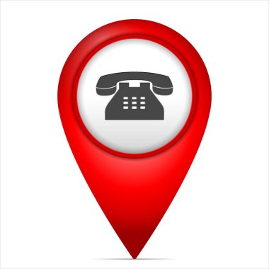 Harita işareti telefon simgesiyle