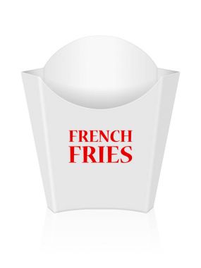 beyaz üzerine kızarmış patates