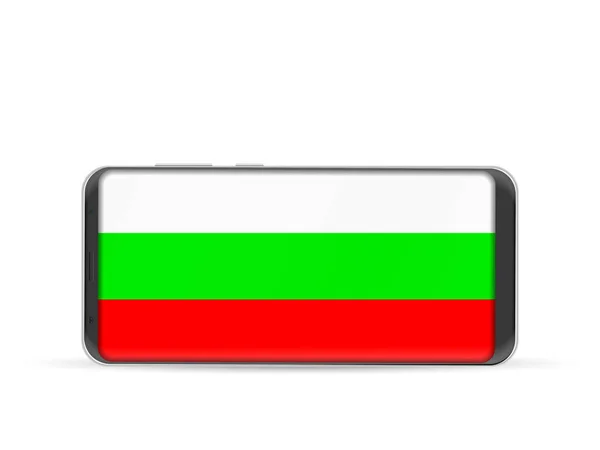 Smart phone Bulgaria flag — Stock Vector