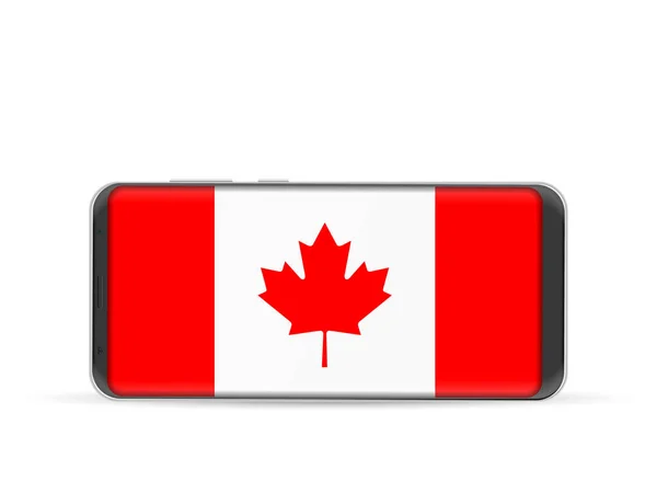 Smart phone Canada flag — Stock Vector