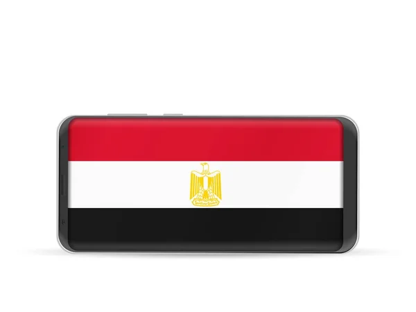 Teléfono inteligente Bandera de Egipto — Vector de stock