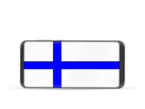 Smart telefon Finland flagga — Stock vektor