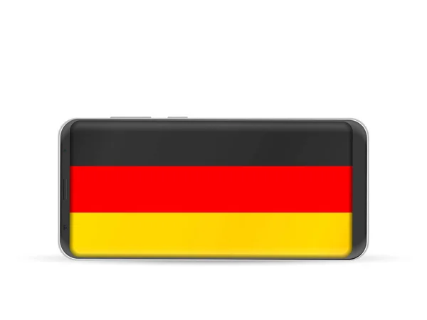 Smart phone Germany flag — Stock Vector