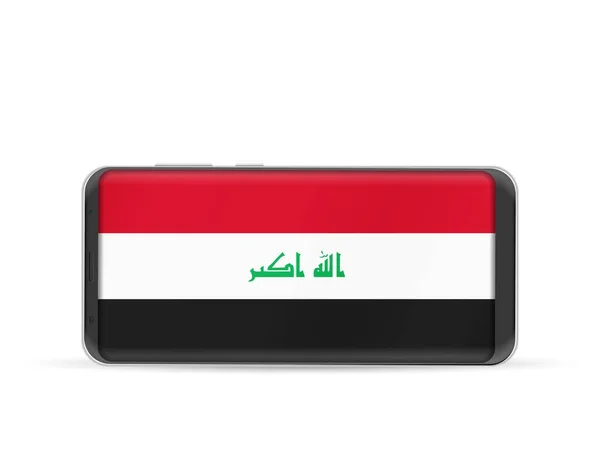Slimme telefoon vlag van Irak — Stockvector