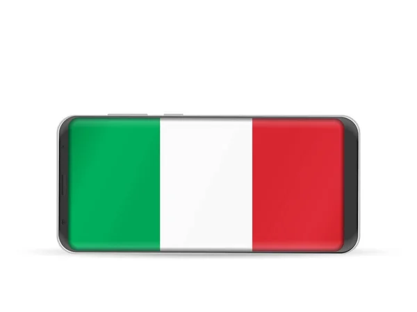 Szúró telefon zászló Olaszország — Stock Vector