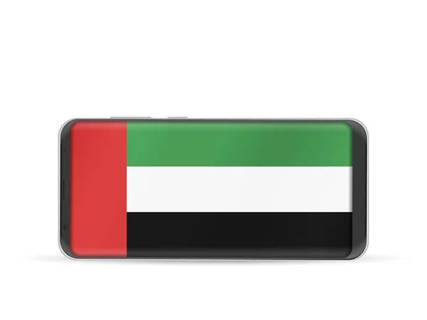 Smart phone UAE flag — Stock Vector