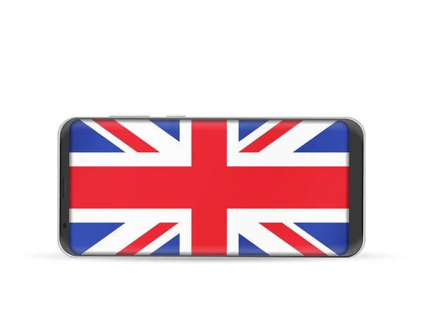 Smart telefon Storbritannien flagga — Stock vektor