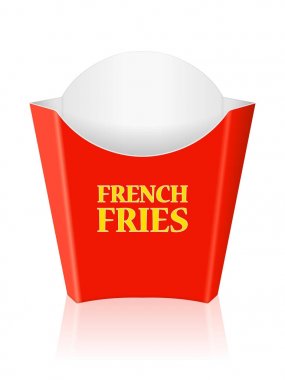 beyaz üzerine kızarmış patates