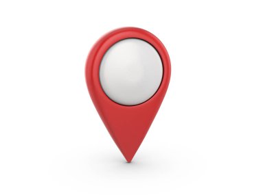 Beyaz üzerine harita işareti