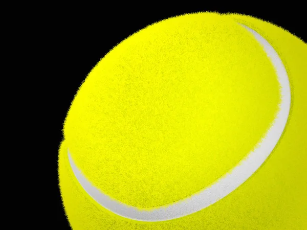 Tennisball auf schwarz — Stockfoto