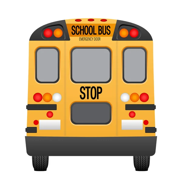 De bus van de school op wit — Stockvector