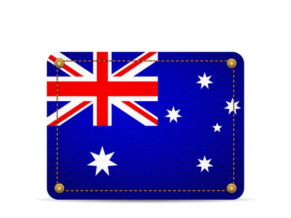 Джинсовый флаг Австралии — стоковый вектор