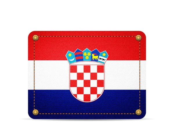 Denim Croatia flag — Stock Vector