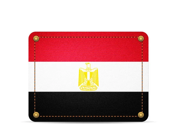 Bandeira de Denim Egypt — Vetor de Stock