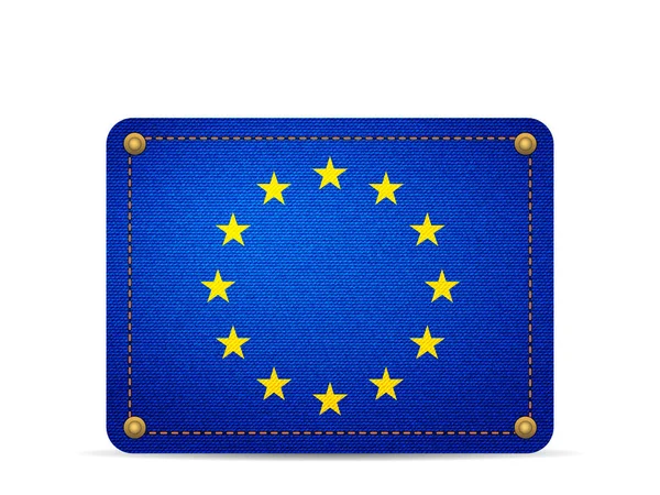 Denim Bandera de la UE — Archivo Imágenes Vectoriales