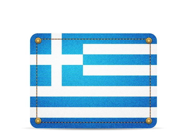 Джинсовый флаг Греции — стоковый вектор
