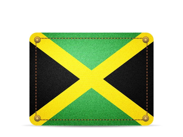 Bandeira de Denim Jamaica —  Vetores de Stock