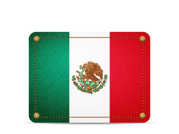 Bandiera Denim Messico — Vettoriale Stock