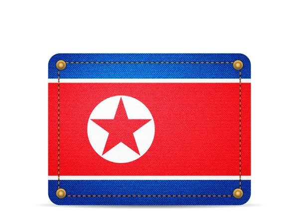 Bandeira de Denim North Korea — Vetor de Stock