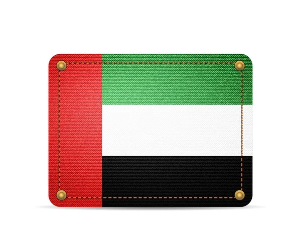 Vlajka Spojených arabských emirátů džínovina — Stockový vektor