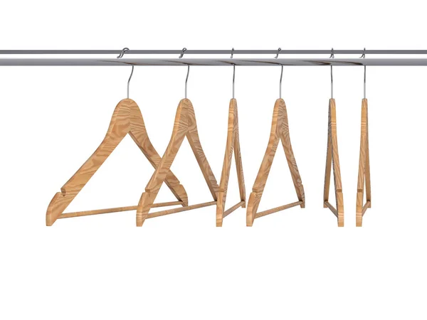 Hangers on rail — Stock Photo, Image