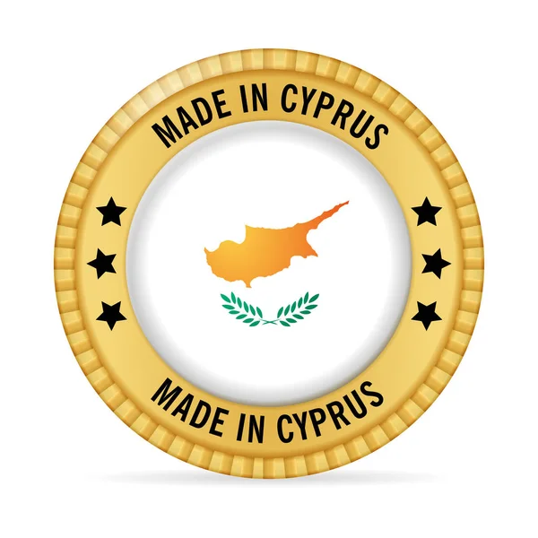 Kıbrıs'ta yapılan simgesi — Stok Vektör