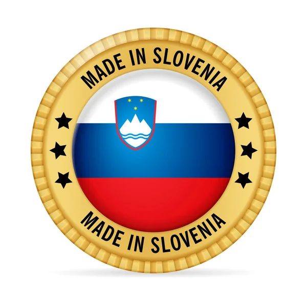 Pictogram gemaakt in Slovenië — Stockvector