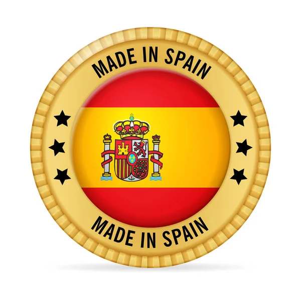 Ícone fabricado na Espanha —  Vetores de Stock