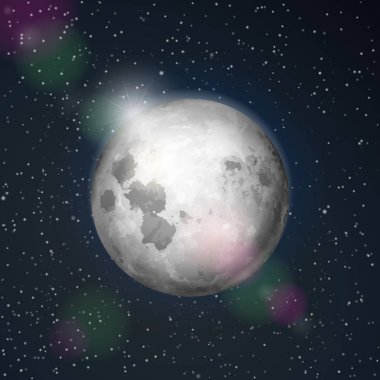 Moon ile soyut uzay arka plan
